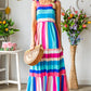 Striped Sleeveless Maxi Dress