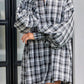 Plaid Lantern Sleeve Shirt