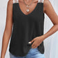 Full Size Lace Detail V-Neck Tank