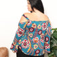 Sew In Love Full Size Floral Cold Shoulder Blouse