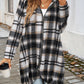 Devine Plaid Zip Up Hooded Coat