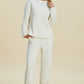 Double Take Full Size Texture Round Neck Long Sleeve Top and Pants Set