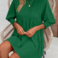 Round Neck Lantern Sleeve Mini Dress