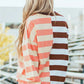 Striped Round Neck Long Sleeve Sweatshirt