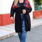 Plus Size Open Front Dropped Shoulder Cardigan