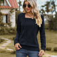 Square Neck Long Sleeve Blouse