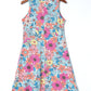 Floral Round Neck Sleeveless Dress