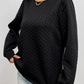 Texture Round Neck Long Sleeve Sweatshirt