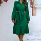 Long Sleeve Tie Waist Shirt Dress