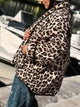 Leopard Open Front Long Sleeve Outerwear Leopard