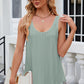 Eyelet Scoop Neck Wide Strap Tank