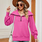 Half-Zip Collared Sweatshirt