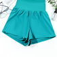 Pocketed High Waist Swim Shorts