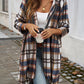 Devine Plaid Zip Up Hooded Coat