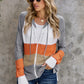 Zip-Up Raglan Sleeve Openwork Hooded Cardigan