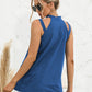 Cutout Mock Neck Tank