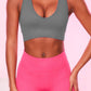 Scoop Neck Wide Strap Active Bra