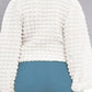 Frill Turtleneck Lantern Sleeve Blouse