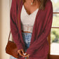 Full Size Textured Open Front Long Sleeve Cardigan