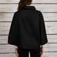 Collared Neck Cropped Cape