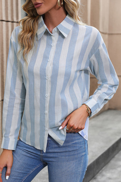 Perfee Striped Long Sleeve Shirt