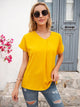Ivy Lane V-Neck Short Sleeve T-Shirt Yellow