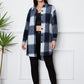 Plaid Button Up Collared Neck Outerwear