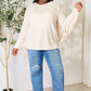 Celeste Full Size Fringe Detail Long Sleeve Blouse