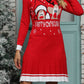 MERRY CHRISTMAS Graphic Pleated Sweater Dress