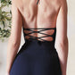 Backless Lace-Up Halter Neck Cami