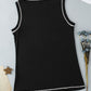 Rhinestone Smile Face Round Neck Tank