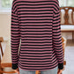 Lovelet Striped Round Neck Long Sleeve T-Shirt