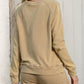 Shiny Round Neck Long Sleeve Sweatshirt