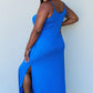 Ninexis Good Energy Full Size Cami Side Slit Maxi Dress in Royal Blue