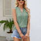 Eyelet Lace Detail V-Neck Tank