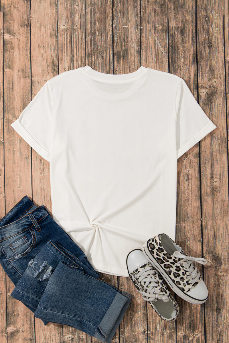 Graphic Round Neck Short Sleeve T-Shirt