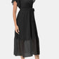 Surplice Neck Flutter Sleeve Tied Dress