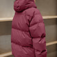 Pocketed Zip Up Hooded Puffer Jacket