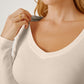 Round Neck Long Sleeve Cropped T-Shirt