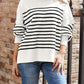 Striped Round Neck Long Sleeve Sweatshirt