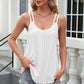 Eyelet Scoop Neck Spaghetti Strap Cami