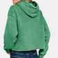 Zenana Acid Wash Fleece Cropped Hoodie