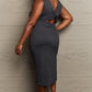 Sew In Love Full Size For The Night Fitted Sleeveless Midi Dress in Black