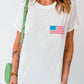 US Flag Round Neck Short Sleeve T-Shirt