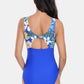 Cutout Printed Round Neck One-Piece Swimwear