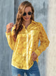 Full Size Collared Neck Long Sleeve Shirt Plus Size Yellow