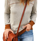 Contrast Cowl Neck Long Sleeve Top