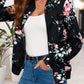 Printed Zip Up Long Sleeve Outerwear