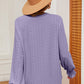 Eyelet Notched Long Sleeve T-Shirt