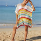 Cutout Striped Cover-Up with Tassel